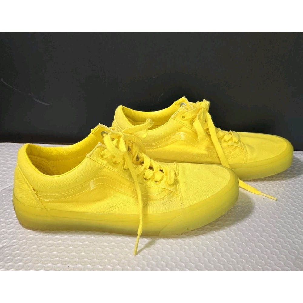 Vans Old Skool Translucent Skater Shoes M-8 W-9.5 Monocrome Yellow